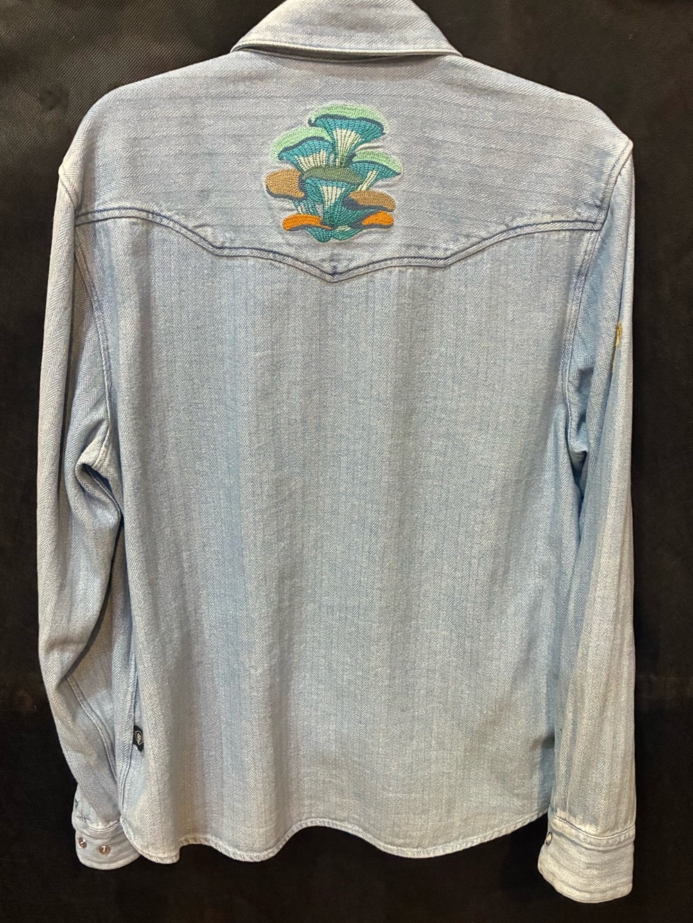 Howler Bros x Ft. Lonesome - Dust up Denim Fungi Mutation  NEW - MEDIUM- NWT - Picture 7 of 15